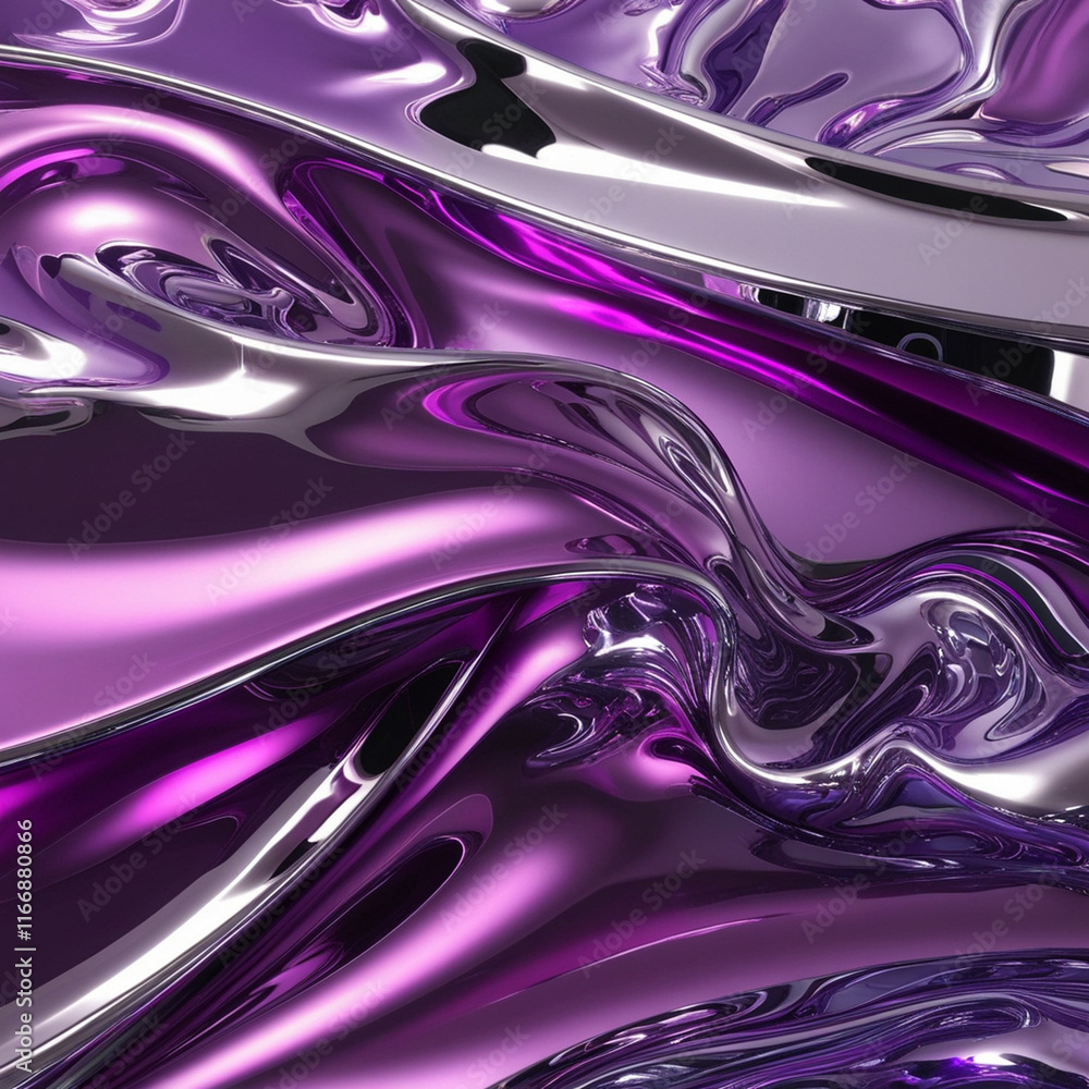 Fototapeta premium chrome abstract background with a glass