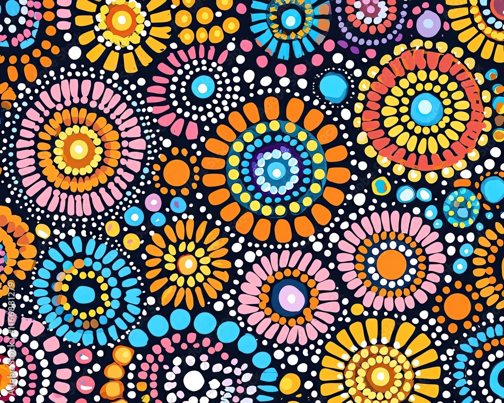 Colorful abstract circular patterns design. Colorful abstract circular patterns design.