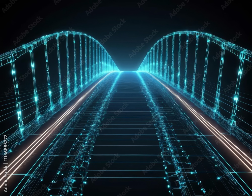 Obraz premium trails on the bridge