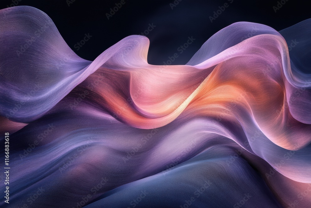 Obraz premium Abstract Purple and Orange Wave Texture