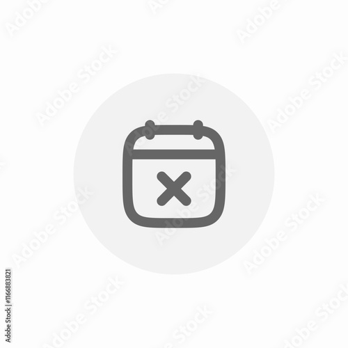 calendar event delete icon sign vector