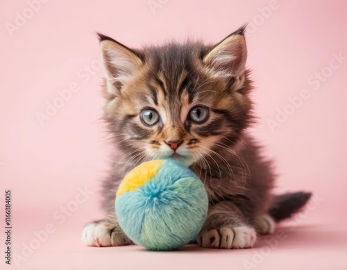 Wallpaper Mural kitten playing with a ball Torontodigital.ca