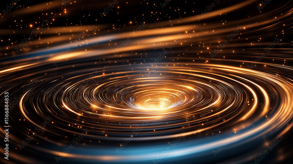 Fototapeta premium Interaction of the magnetic field with the external structure of space and time.