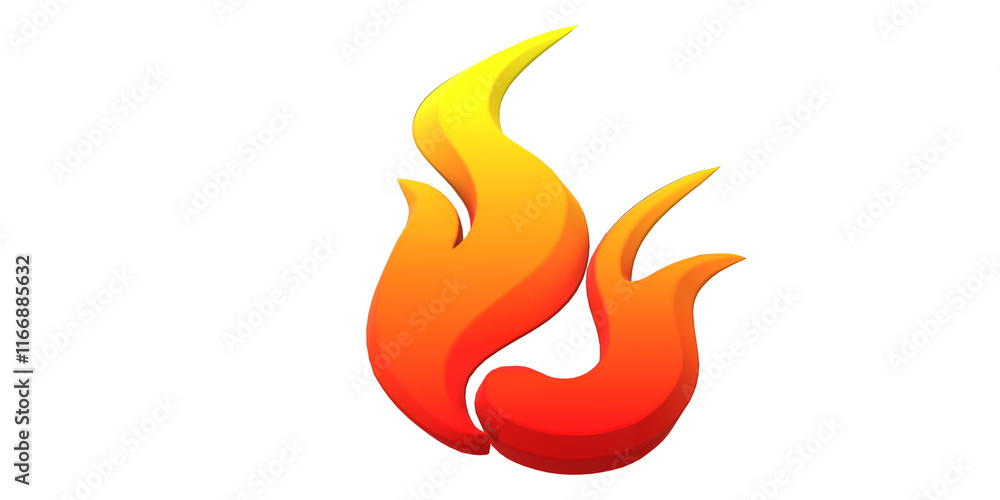 Fire Flame Symbol isoalted on a Transparent Background Fire Flame Symbol isoalted on a Transparent Background