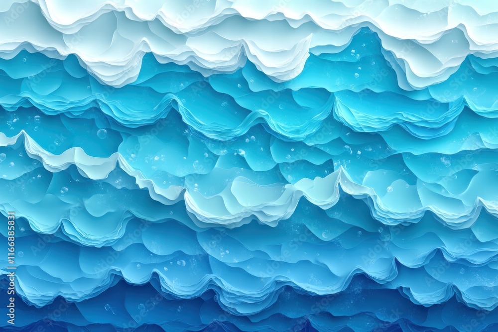 Abstract Layered Ocean Waves Abstract Layered Ocean Waves