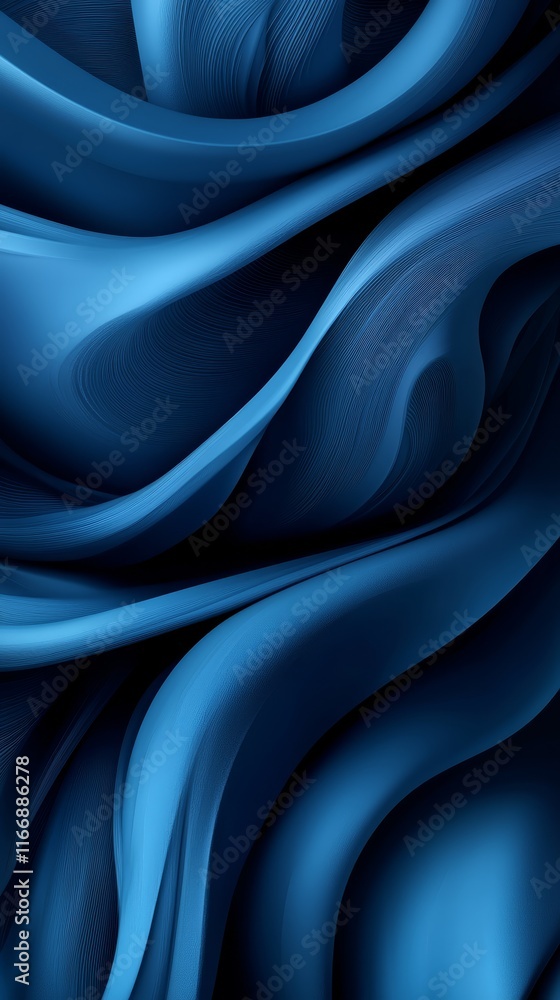 Fototapeta premium A dark blue abstract background with wavy lines