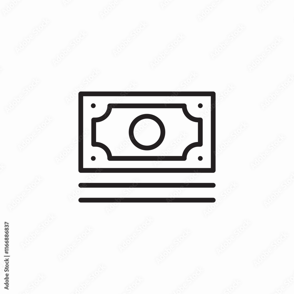 money stack icon sign vector