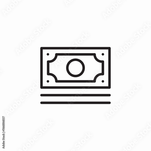 money stack icon sign vector