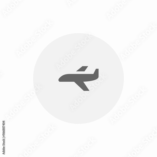 plane flight icon sign vector