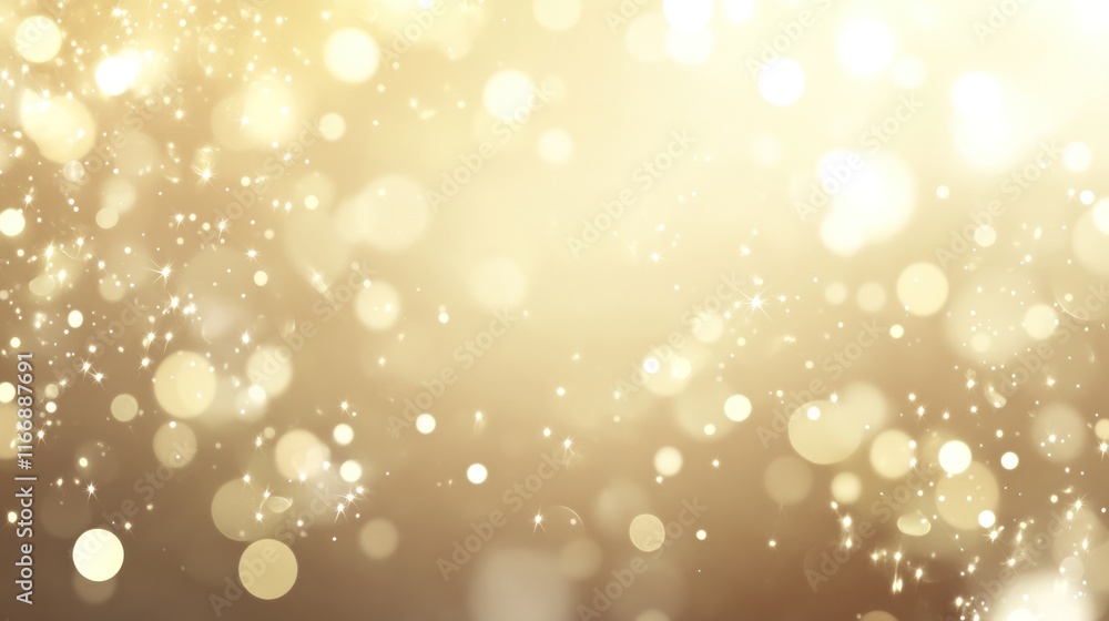 Golden Bokeh Background With Sparkling Lights Golden Bokeh Background With Sparkling Lights