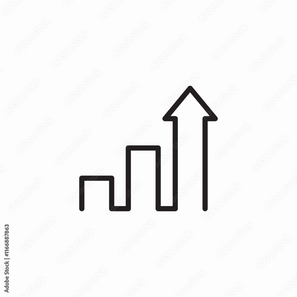 statistics growth icon sign vector statistics growth icon sign vector