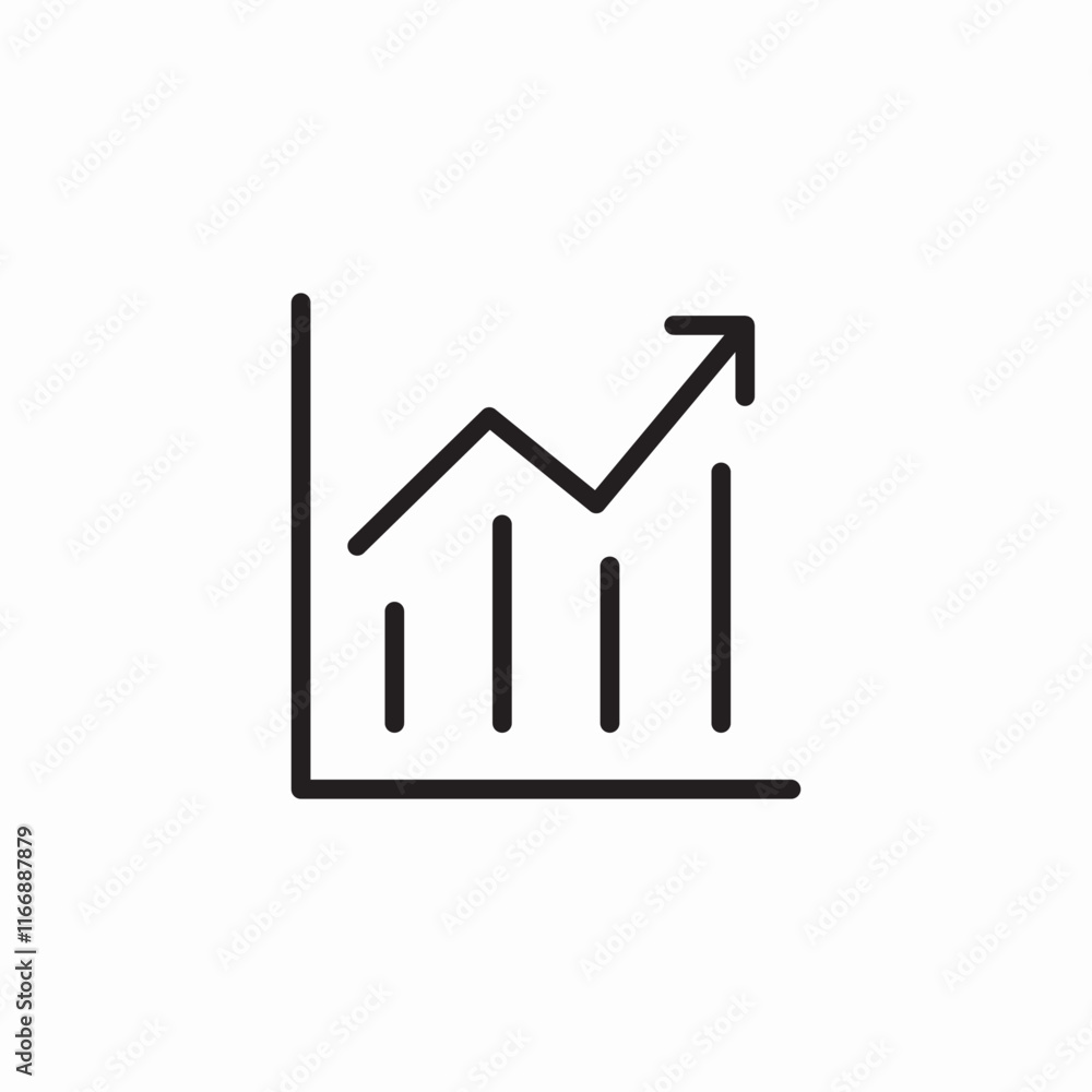 statisticsc chart icon sign vector statisticsc chart icon sign vector