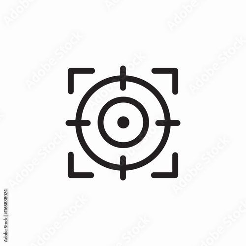 targeting shoot icon sign vector