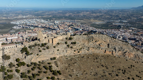 Quadro em tela Castillo de santa Catalina y la ciudad de Jaén de fondo, Andalucía