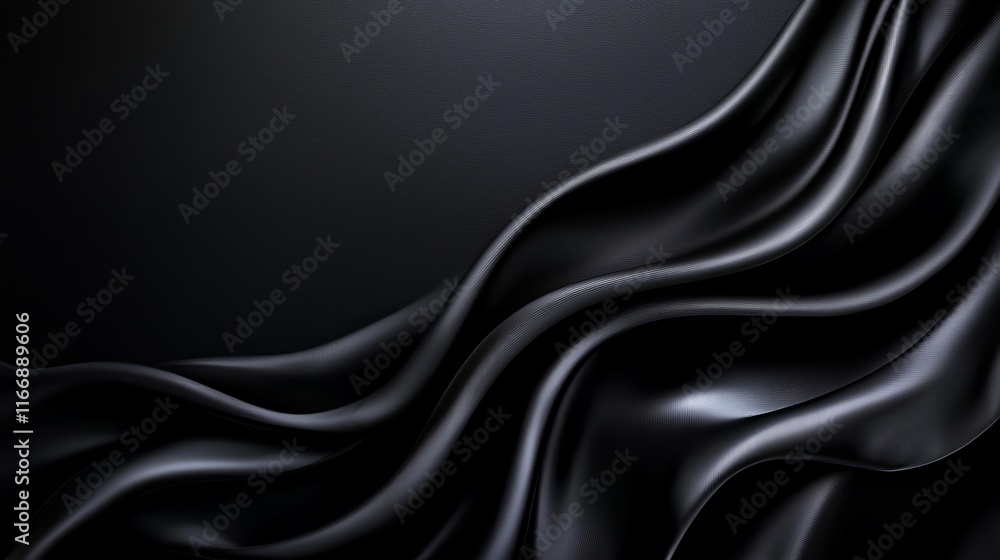 Fototapeta premium a black background with a wavy pattern on it
