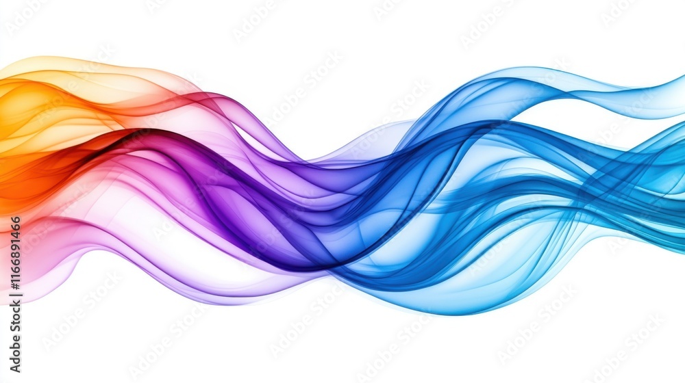 Vibrant Abstract Wave Patterns in Shades of Orange, Pink, Purple, and Blue on a Clean Background Vibrant Abstract Wave Patterns in Shades of Orange, Pink, Purple, and Blue on a Clean Background