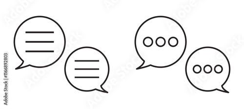 Bubble speech icon set