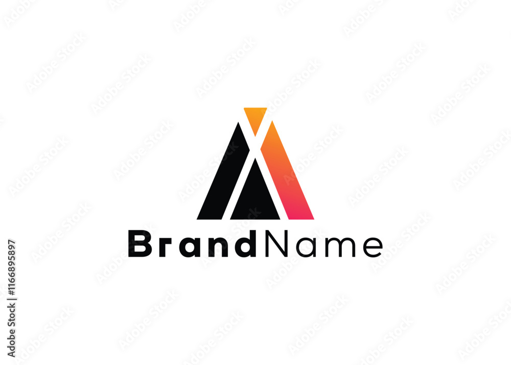 Minimalist and abstract letter A i logo template Minimalist and abstract letter A i logo template