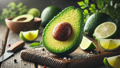 Perfectly Ripe Avocado Macro photo