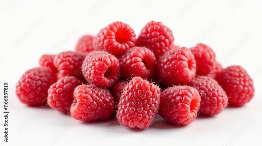 Raspberry Collection Isolated On A White Background Raspberry Collection Isolated On A White Background