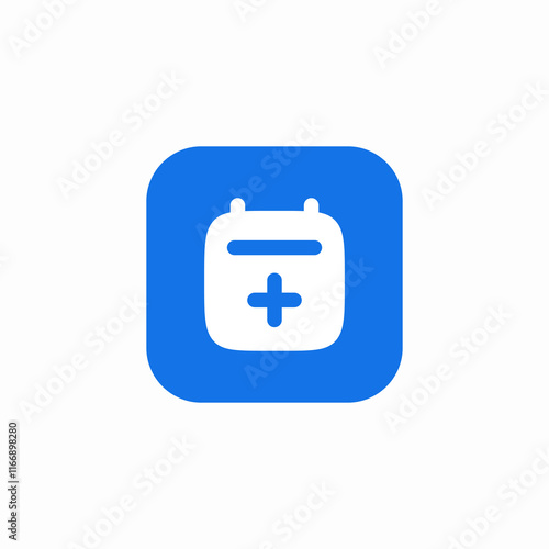 calendar add event plus icon sign vector