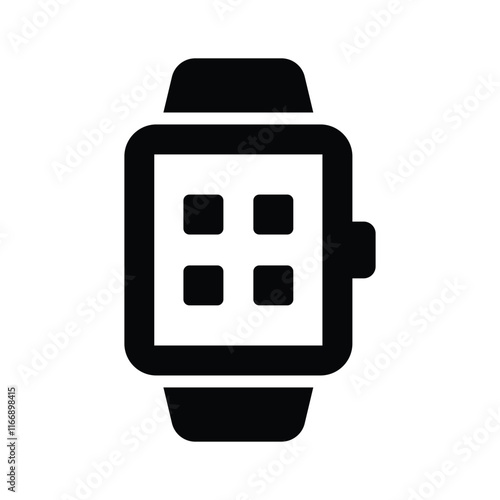 Smartwatch icon for wearable device time management