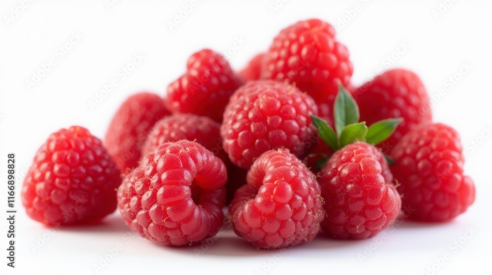 Raspberry Collection Isolated On A White Background Raspberry Collection Isolated On A White Background