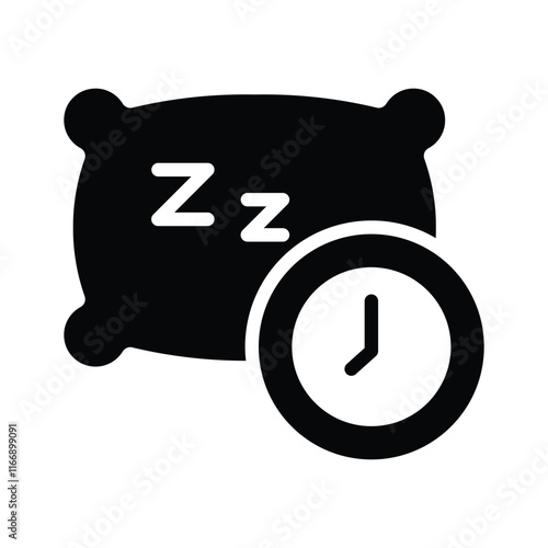 Pillow and clock icon indicating bedtime schedules