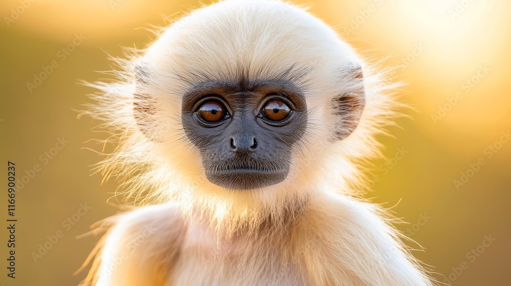 Fototapeta premium A close up of a monkey looking at the camera