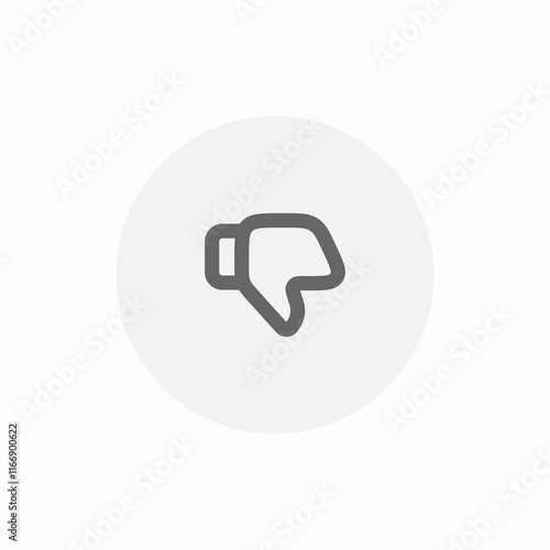 thumbs down icon sign vector