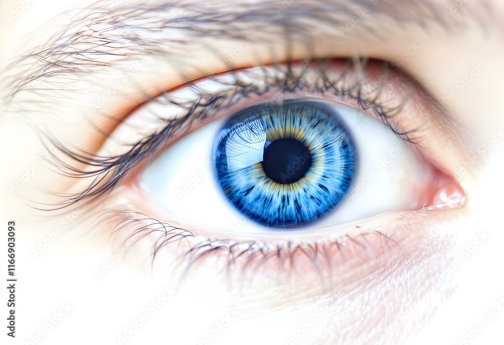 Obraz premium Human iris isolated on white background