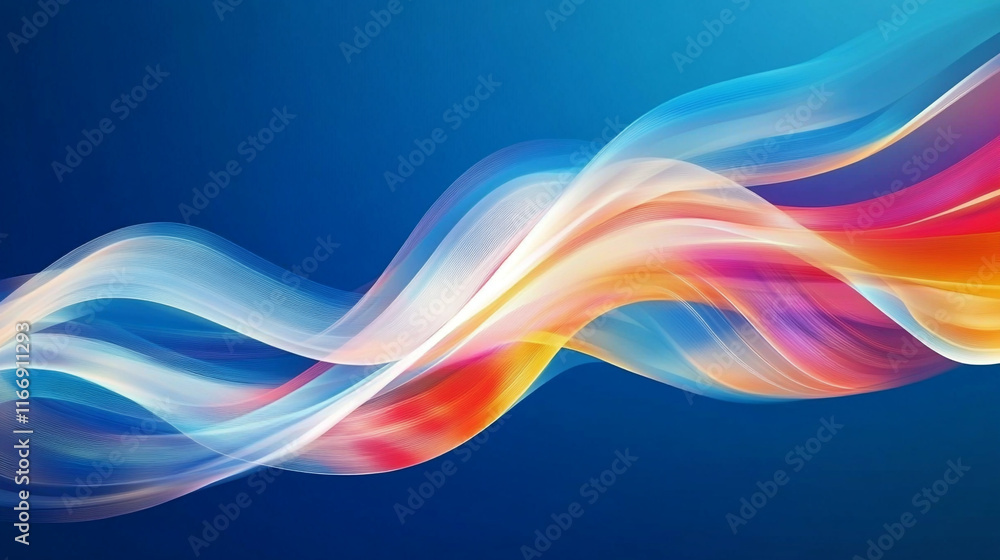 Fototapeta premium Elegant white wave business background with a delicate and refined style for professional settings, Abstract Blue and White Mountain Landscape 