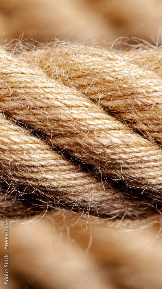 Fototapeta premium A close up of a rope on a wooden surface