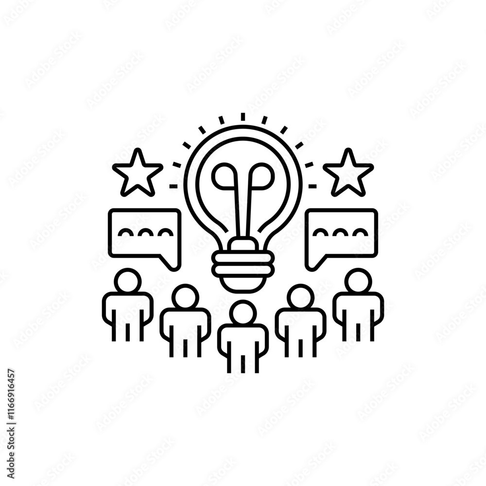 Brainstorming Line Icon. linear style sign for mobile concept and web design. Outline vector icon. Brainstorming Line Icon. linear style sign for mobile concept and web design. Outline vector icon.