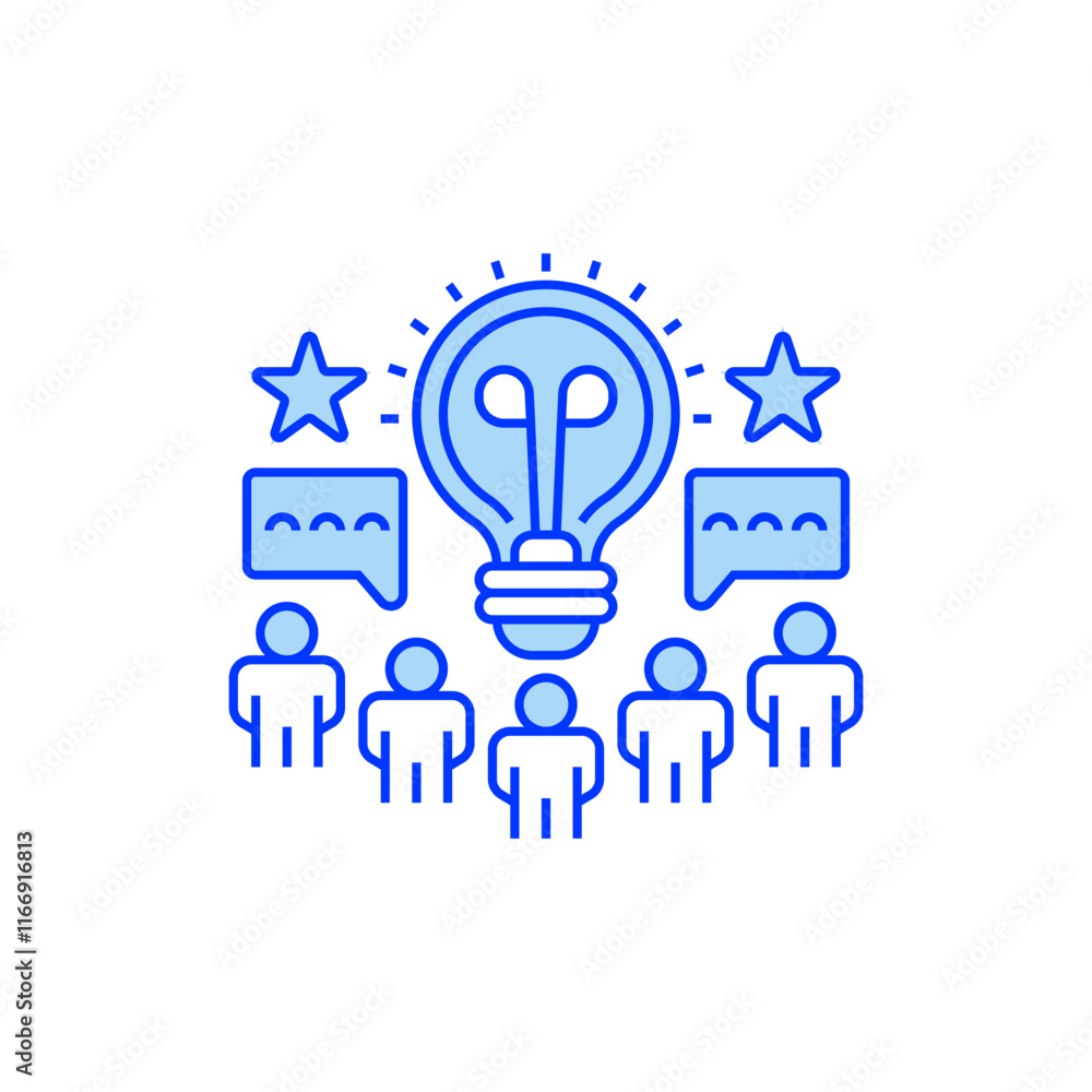 Brainstorming Line Icon. linear style sign for mobile concept and web design. Outline vector icon. Brainstorming Line Icon. linear style sign for mobile concept and web design. Outline vector icon.