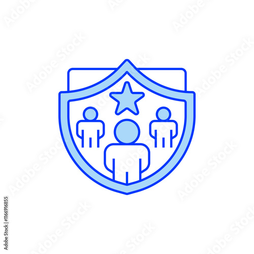 Moderator Line Icon. linear style sign for mobile concept and web design. Outline vector icon.