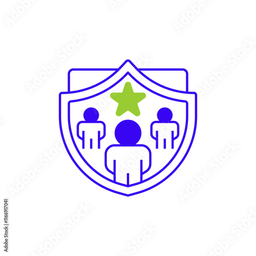 Moderator Line Icon. linear style sign for mobile concept and web design. Outline vector icon.