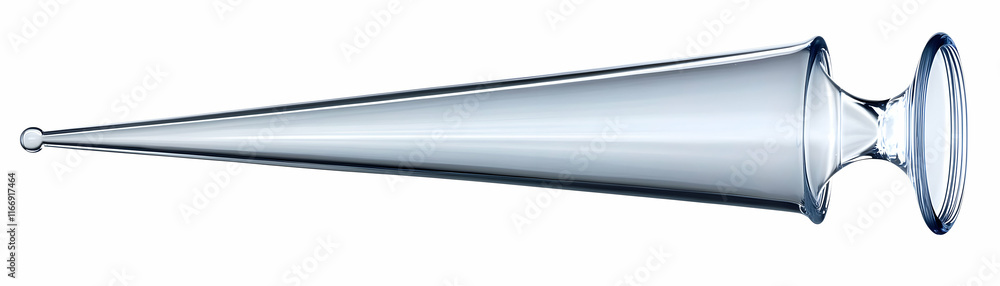 3D Render of a Sleek Glass Pipette: A Conical Laboratory Tool 3D Render of a Sleek Glass Pipette: A Conical Laboratory Tool