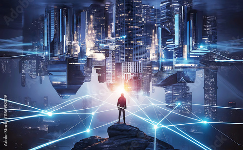 Global communications network concept Diversity business.