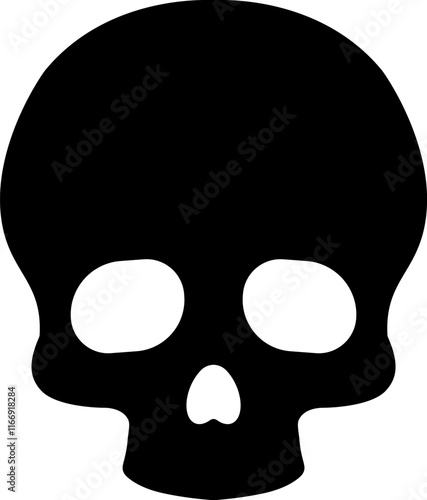 Human skull icon in flat style.