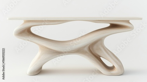 Contemporary Flowing 3D-Printed Console Table for Entryways and Hallways | Beauty and Practicality in Design
