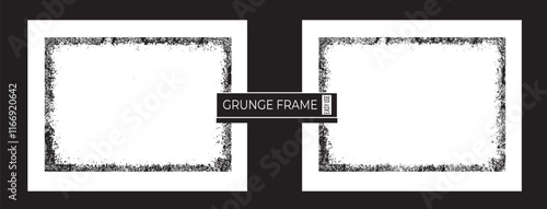 Behold the grunge frame design set, complete with overlay paint brush strokes and halftone effects