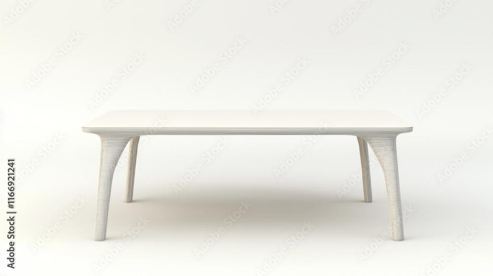 Sleek 3D-Printed Outdoor Table for Chic Dining Experience | Weatherproof Design | 3D Render Model on Isolated White Background Sleek 3D-Printed Outdoor Table for Chic Dining Experience | Weatherproof Design | 3D Render Model on Isolated White Background