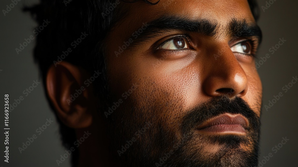Intense Portrait of Man with Beard Intense Portrait of Man with Beard