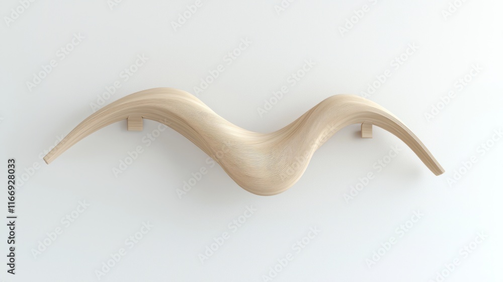 Modern 3D-Printed Abstract Coat Hanger - Stylish Organization for Entryways Modern 3D-Printed Abstract Coat Hanger - Stylish Organization for Entryways