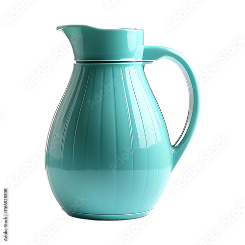 A Turquoise Plastic Jug isolated on transparent background
