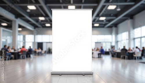 Wallpaper Mural Blank pull-up banner in convention center during daytime, marketing tool Torontodigital.ca