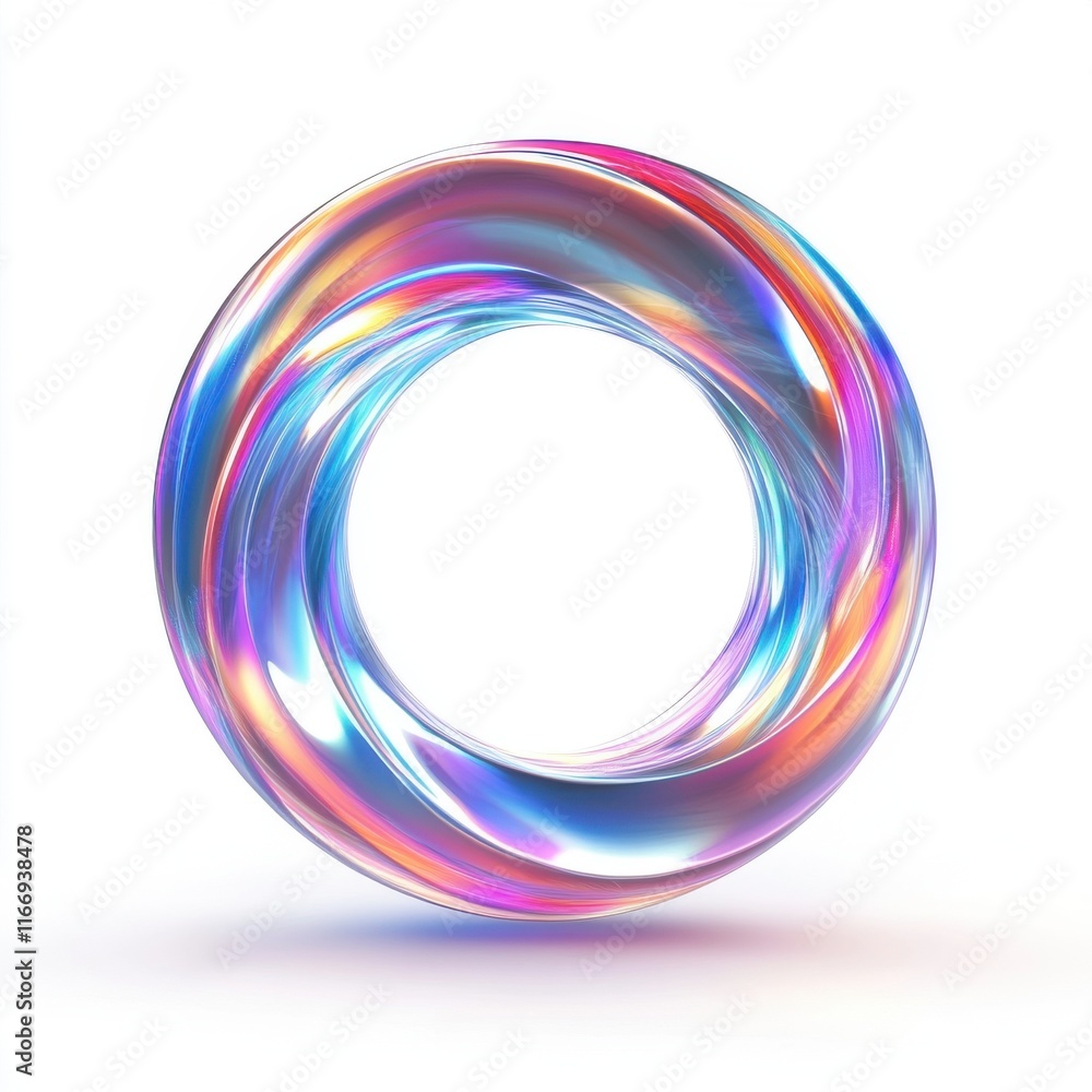 A mesmerizing circular iridescent shape with vivid colors reflecting light beautifully. A mesmerizing circular iridescent shape with vivid colors reflecting light beautifully.