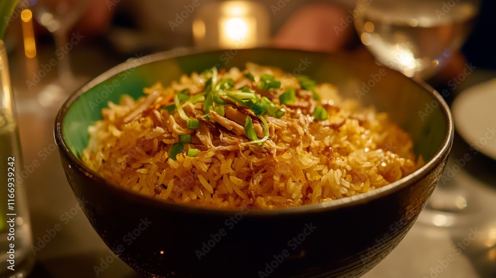 Delicious Fried Rice with Shredded Pork and Scallions Delicious Fried Rice with Shredded Pork and Scallions