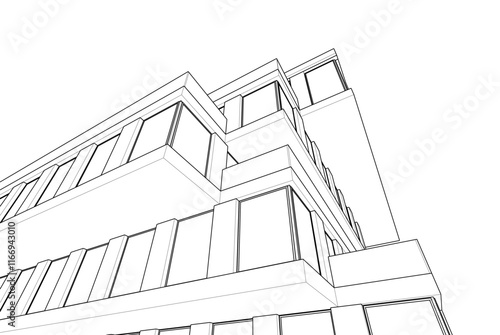 sketch of building